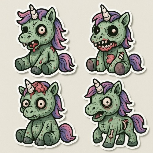 Zombie unicorn toy doll - , 4