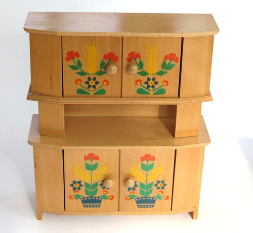 Vintage wooden cupboard - wooden,