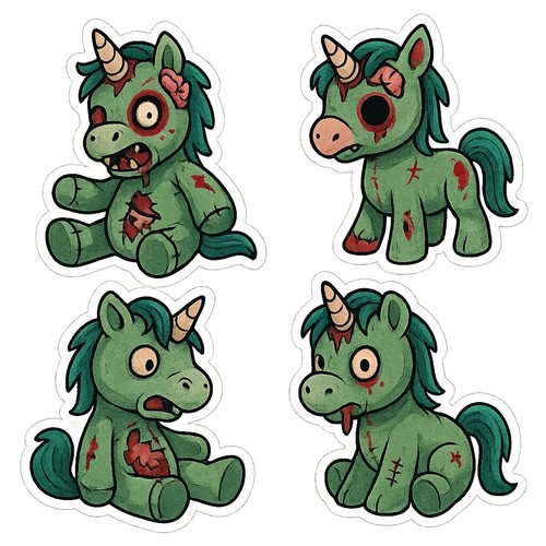Zombie unicorn toy - doll, 4