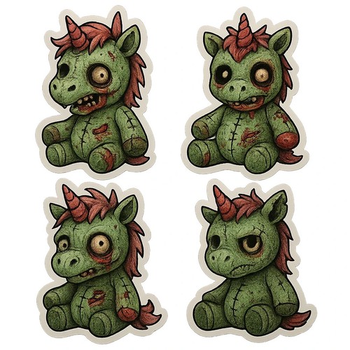Zombie unicorn toy - doll, 4